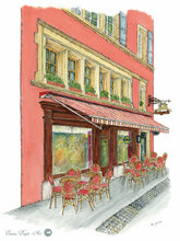 Load image into Gallery viewer, Irish Bar Print - Café Du Cerf, Neuchâtel, Switzerland.