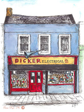 Load image into Gallery viewer, Irish Shop Print - Dicker's, Bray, Co. Wicklow, Ireland