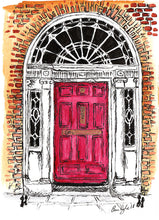 Load image into Gallery viewer, Fuchsia Georgian Door, Merrion Square, Dublin, Ireland