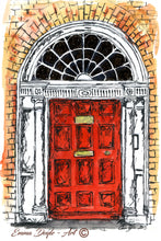 Load image into Gallery viewer, Red Georgian Door, Merrion Square, Dublin, Ireland
