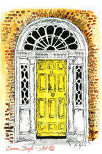 Load image into Gallery viewer, Yellow Georgian Door, Merrion Square, Dublin, Ireland