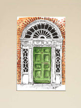 Load image into Gallery viewer, Green Georgian Door 2, Merrion Square, Dublin, Ireland