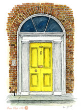Load image into Gallery viewer, Irish Print - 110 Yellow Georgian Door, Dublin, Ireland