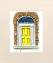 Load image into Gallery viewer, Irish Print - 110 Yellow Georgian Door, Dublin, Ireland