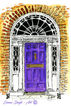 Load image into Gallery viewer, Purple Georgian Door, Merrion Square, Dublin, Ireland