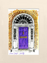 Load image into Gallery viewer, Purple Georgian Door, Merrion Square, Dublin, Ireland