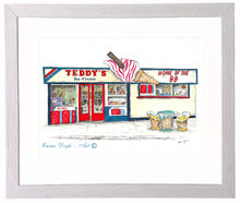 Load image into Gallery viewer, Irish Shop Print - Teddy's Ice-cream, Dun Laoghaire, Co. Dublin, Ireland