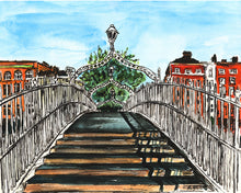 Cargar imagen en el visor de la galería, Irish Print - The Ha'Penny Bridge, Dublin, Ireland