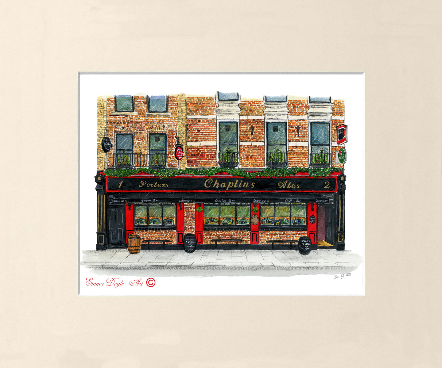 Irish Pub Print - Chaplins Bar, Dublin, Ireland