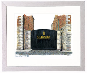 Irish landmark Print - Guinness Gate(2023) St. James's Gate Brewery, Dublin , Ireland