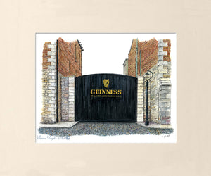 Irish landmark Print - Guinness Gate(2023) St. James's Gate Brewery, Dublin , Ireland
