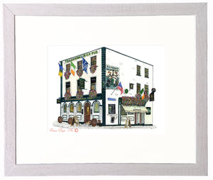 Irish Pub Print - The Ha'Penny Bridge Inn (Corner), Dublin, Ireland