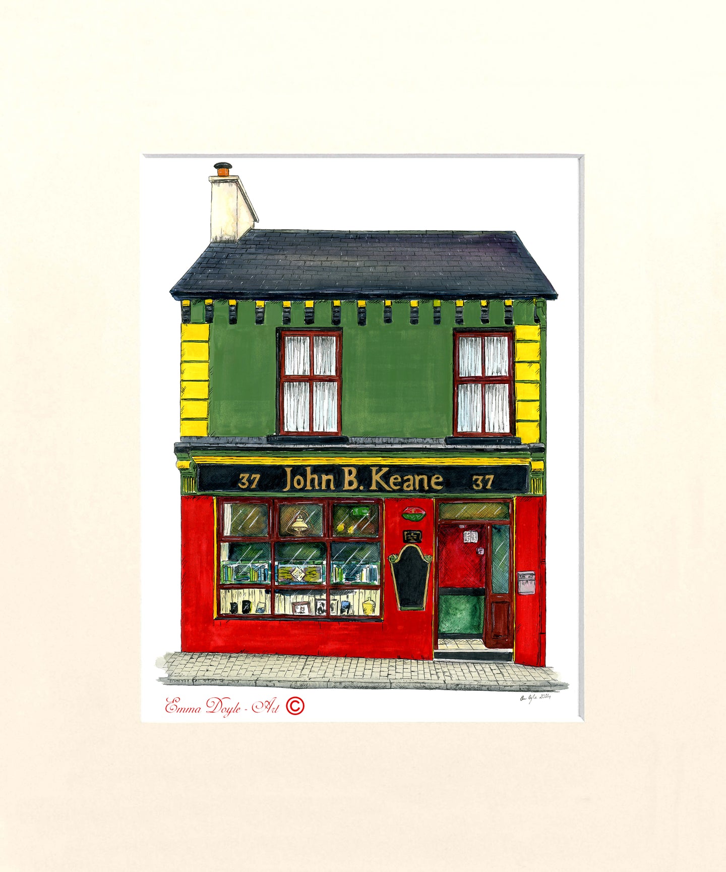 Irish Pub Print - John B. Keane's Pub, Listowel, Co. Kerry , Ireland