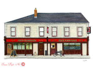 Irish Pub Print - John Kavanagh's - "The Gravediggers" 2025, Dublin, Ireland