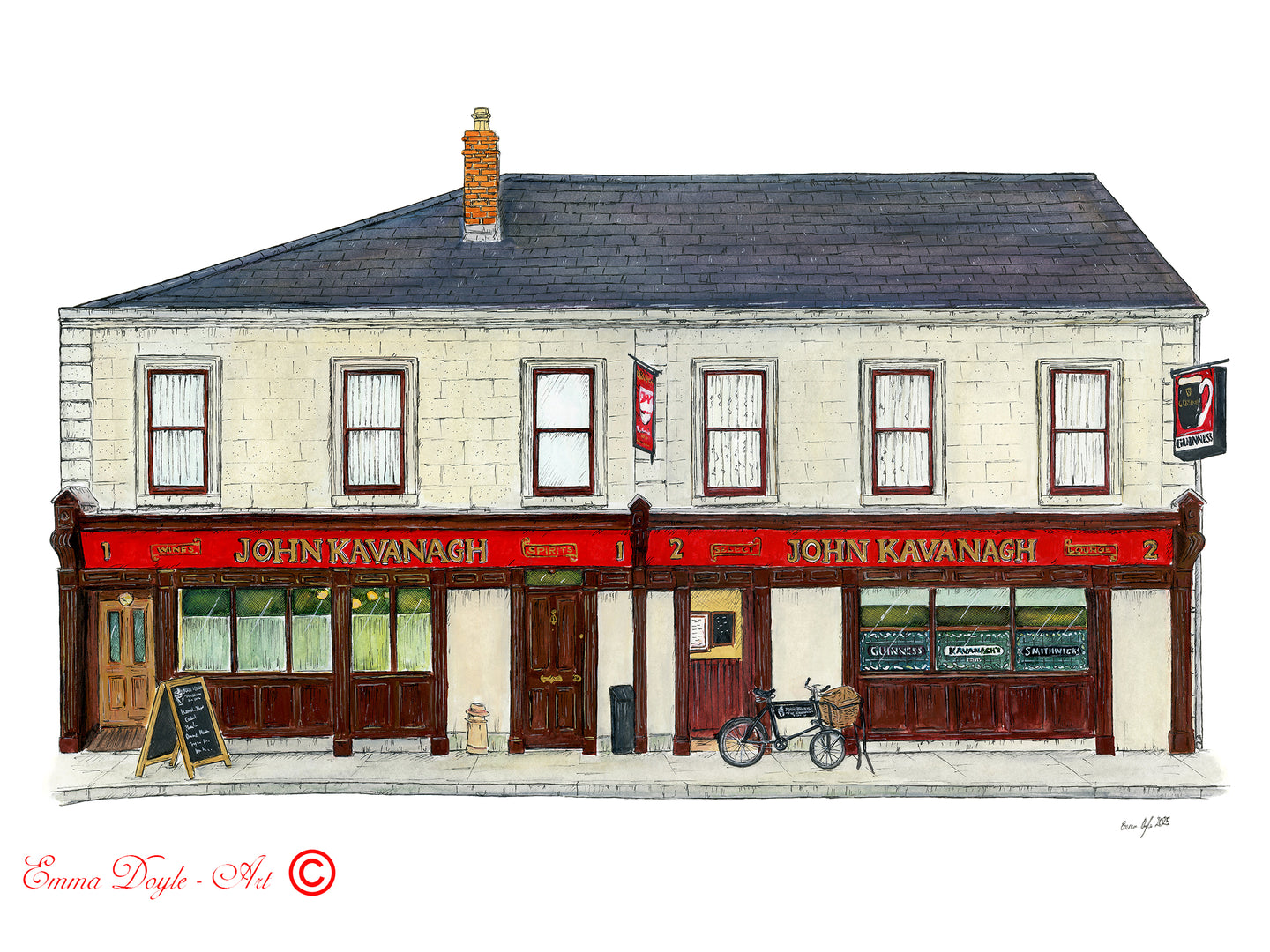 Irish Pub Print - John Kavanagh's - 