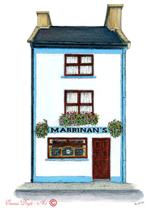 Irish Pub Print - Marrinan's Bar, Miltown Malbay, Co. Clare, Ireland