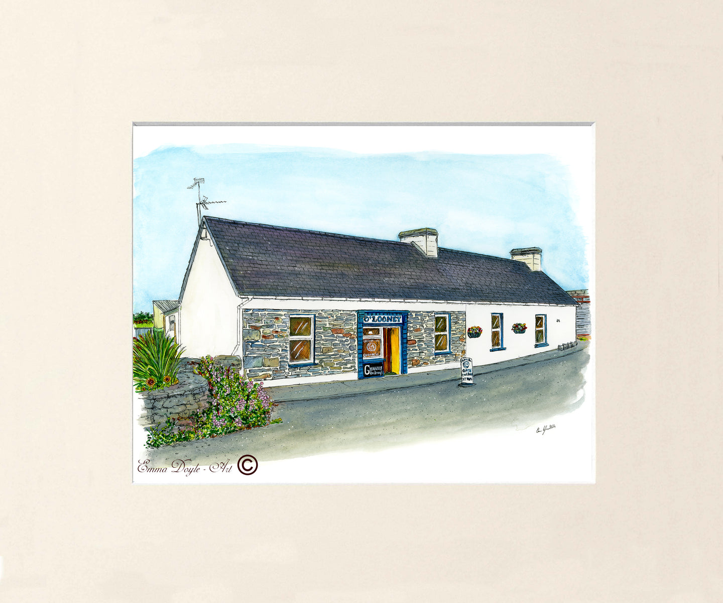 Irish Pub Print - O'Looney's , Moloskey, Co. Clare, Ireland