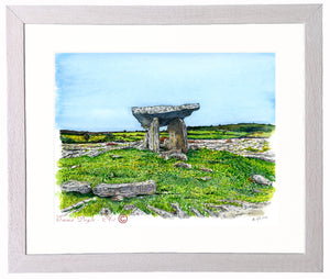 Irish Landmark Print - Poulnabrone Dolmen, The Burren, Co. Clare , Ireland