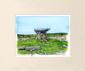 Irish Landmark Print - Poulnabrone Dolmen, The Burren, Co. Clare , Ireland