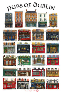 Pubs Of Dublin Poster - First Collection