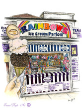 Load image into Gallery viewer, Irish Shop Print - Rainbows Ice Cream Parlour, Bray, Co. Wicklow, Ireland
