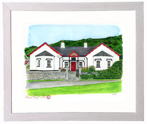 Irish Print - Saint Bridget's School House, Liscannor, Co. Clare, Ireland.