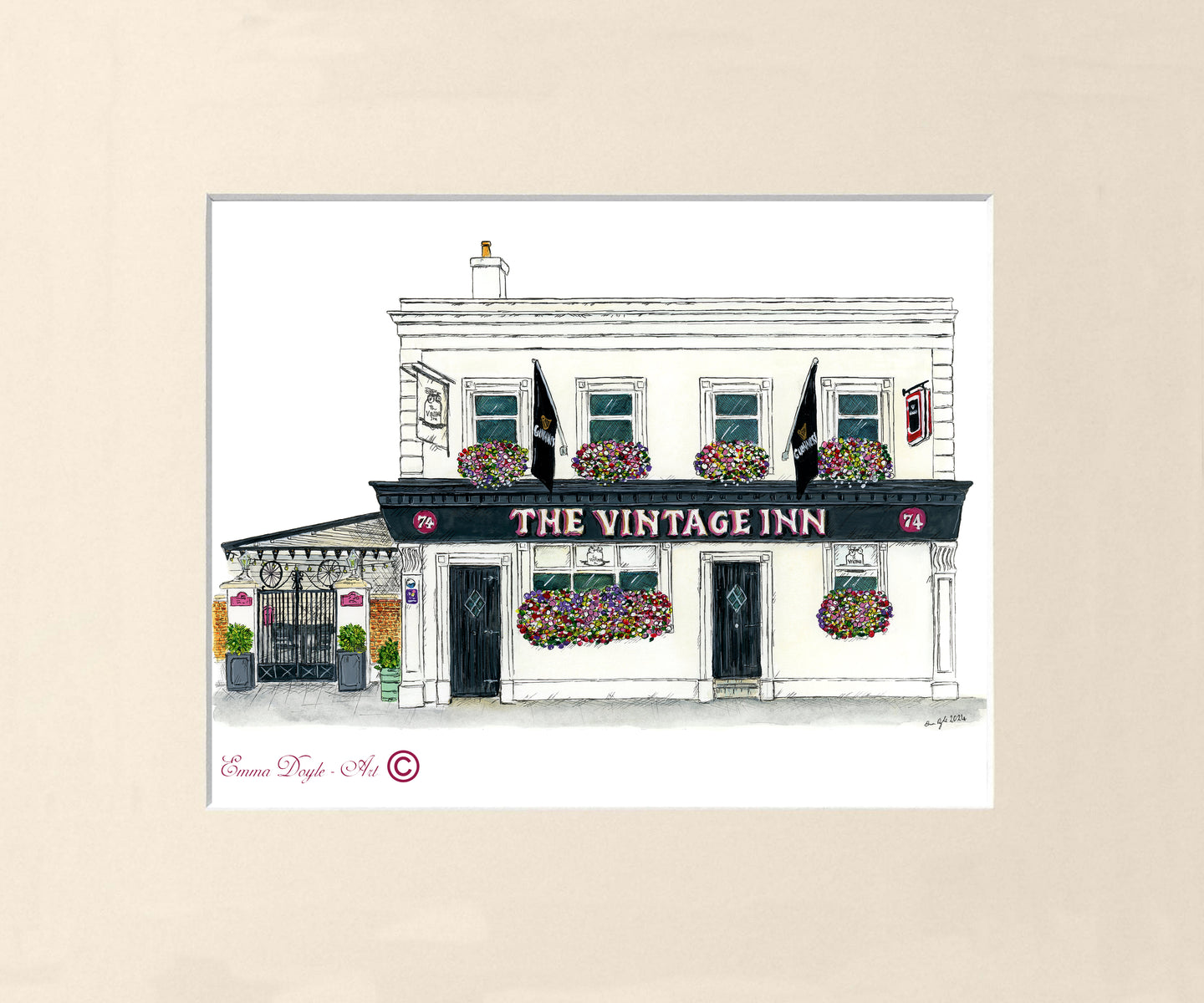 Irish Pub Print - The Vintage Inn