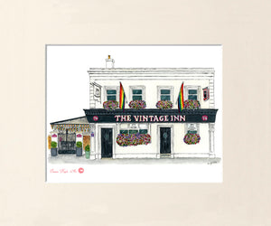 Irish Pub Print - The Vintage Inn - Rainbow Flags