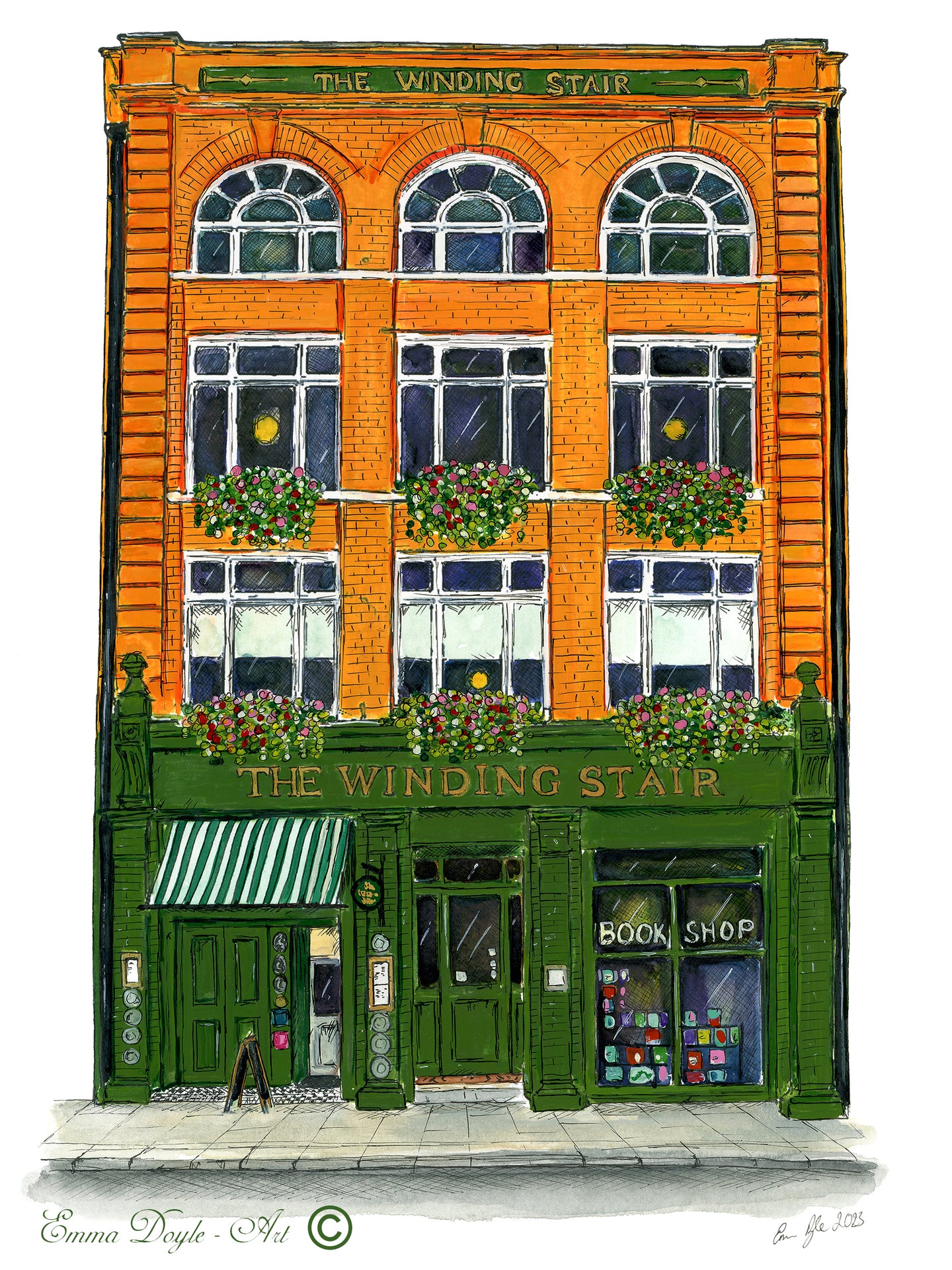 The Winding Stair Dublin Ireland Emma Doyle Art the-winding-stair-dublin-ireland-emma-doyle-art