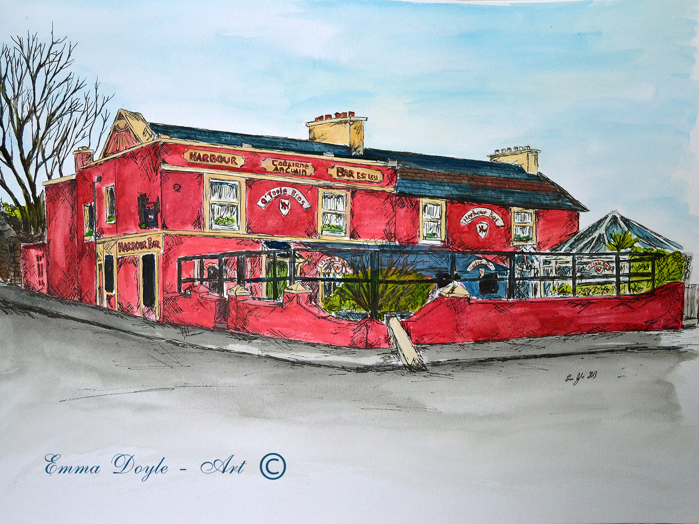 Irish Pub Print - The Harbour Bar, Bray, Co. Wicklow , Ireland