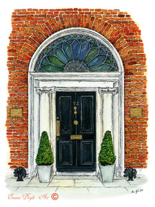 Irish Print - Georgian Door, 12 Merrion Square, Dublin, Ireland