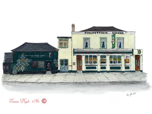 Irish Pub Print - Byrne's - Galloping Green, Dublin, Ireland