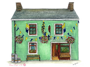 Irish Pub Print - Casey's Bar, Sixmilebridge, Co. Clare, Ireland