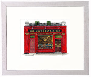 Irish Print - Cassidy's Pub, Camden Street, Dublin, Ireland