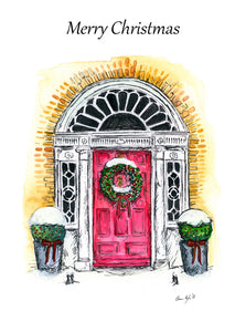 Christmas Cards - Georgian Doors -  Pack of 8 Cards