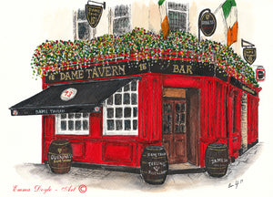 Irish Pub Print - Dame Tavern, Dublin, Ireland