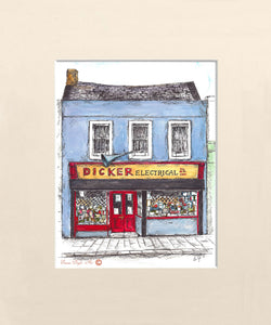 Irish Shop Print - Dicker's, Bray, Co. Wicklow, Ireland
