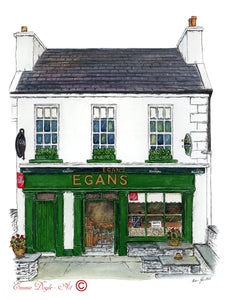 Irish Pub Print - Egans Bar, Liscannor, Co. Clare, Ireland