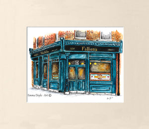 Irish Pub Print - Fallon's, Dublin, Ireland