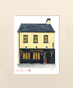 Irish Pub Print - Fitz's Pub - Hotel Doolin, Co. Clare, Ireland