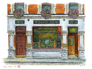 Irish Pub Print - Foggy Dew, Dublin, Ireland
