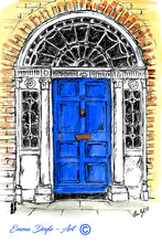 Load image into Gallery viewer, Blue Georgian Door, Merrion Square, Dublin, Ireland
