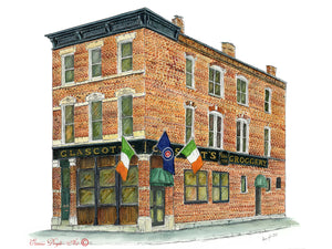 Irish Bar Print - Glascott's Saloon,  Chicago, USA