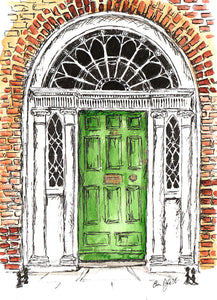Green Georgian Door, Merrion Square, Dublin, Ireland