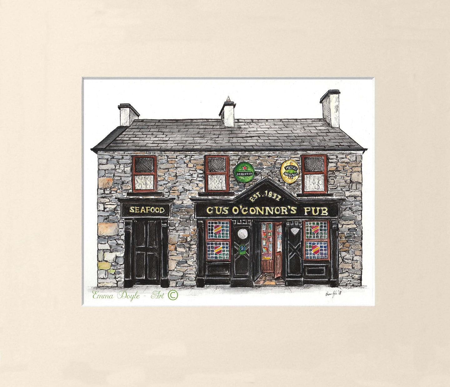 Irish Pub Print - Gus O'Connor's Pub, Doolin, Co. Clare, Ireland
