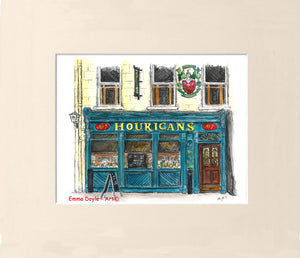 Irish Pub Print - Houricans Bar, Dublin, Ireland