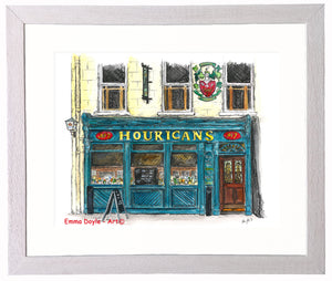 Irish Pub Print - Houricans Bar, Dublin, Ireland