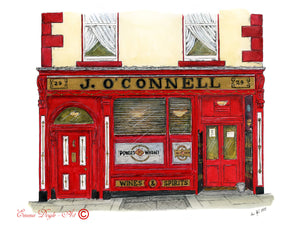Irish Print - J. O'Connell's, South Richmond Street, Dublin, Ireland