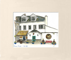 Irish Pub Print - Johnny Burkes Pub, Armada Hotel, Spanish Point, Co. Clare , Ireland