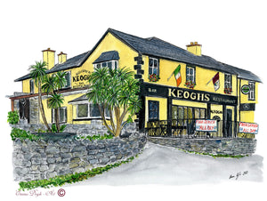 Irish Print - Keogh's Bar, Ballyconneely,  Co. Galway, Ireland